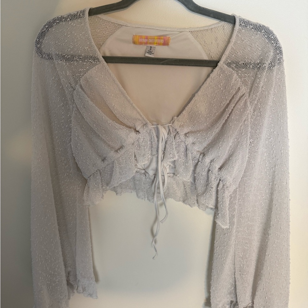 Urban Outfitters Tie-front Sheer Top